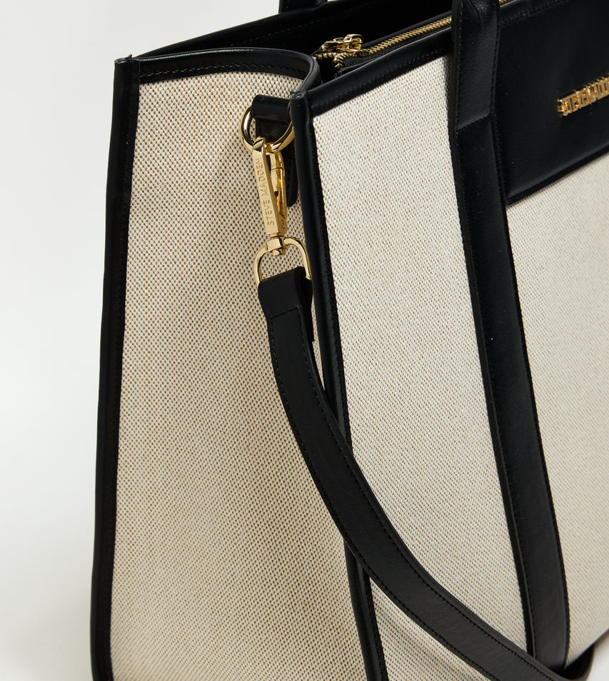 SM906606-1 BLACK TOTE BAG