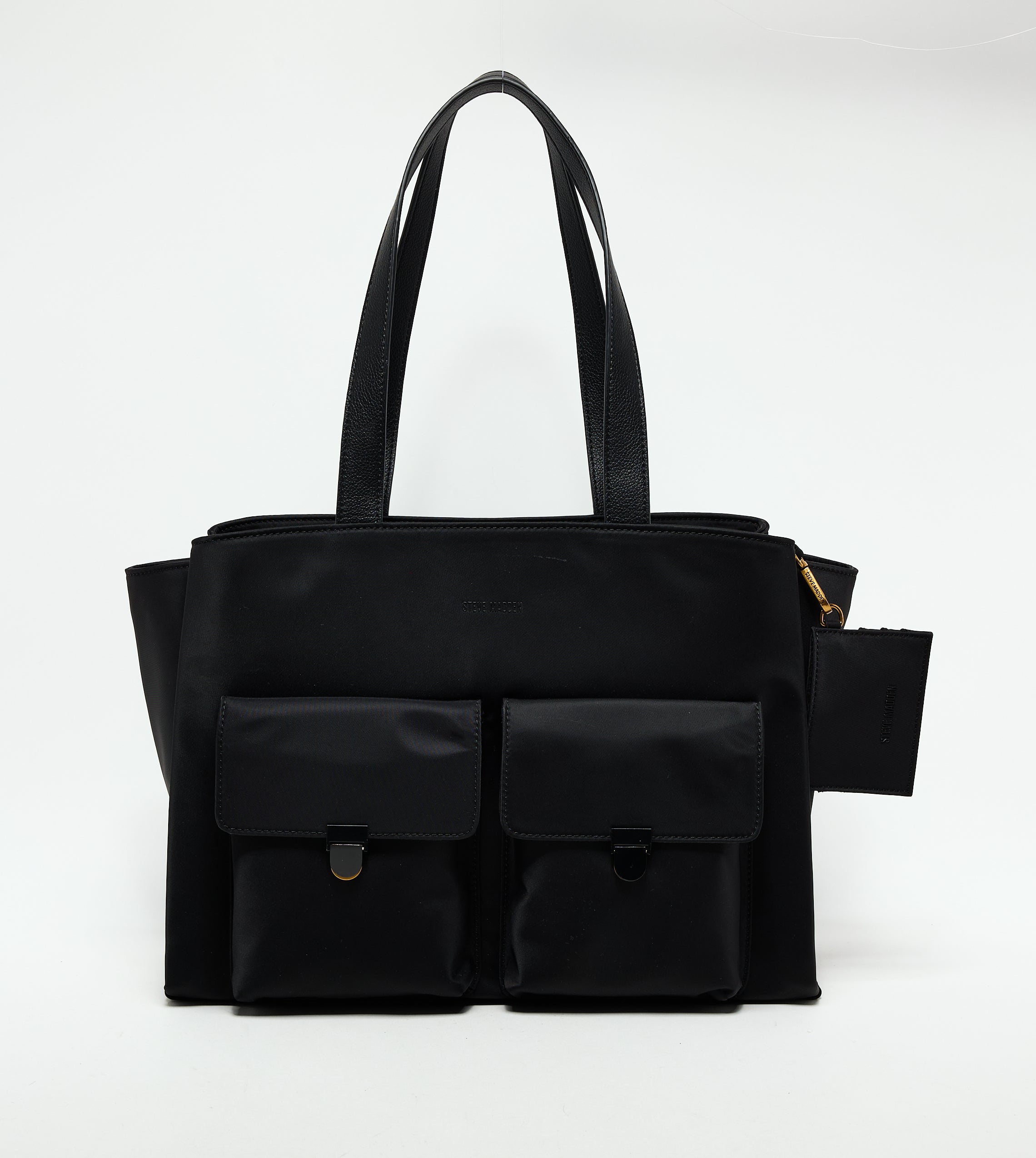 EVERYDAY MULTI POCKET BLACK TOTE BAG