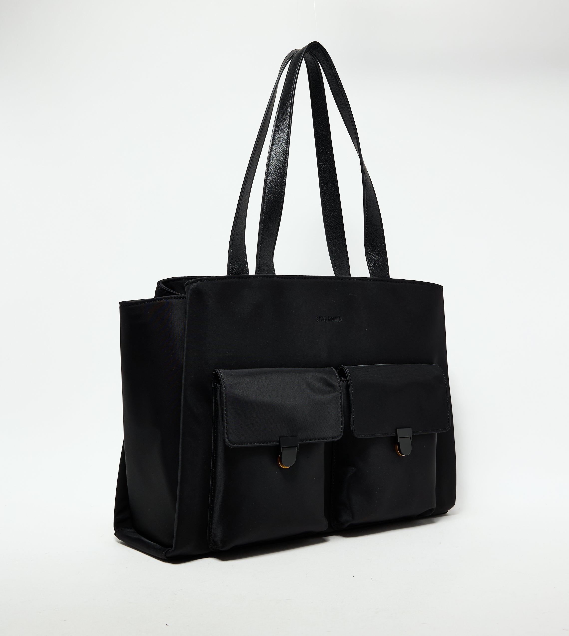 EVERYDAY MULTI POCKET BLACK TOTE BAG