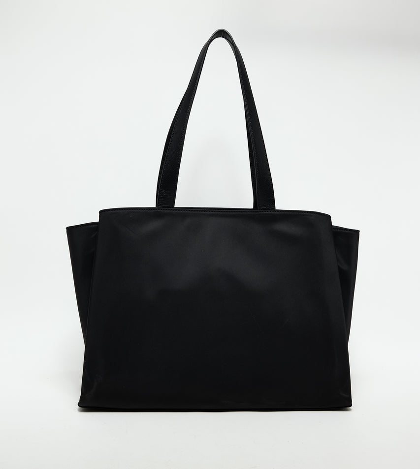 EVERYDAY MULTI POCKET BLACK TOTE BAG