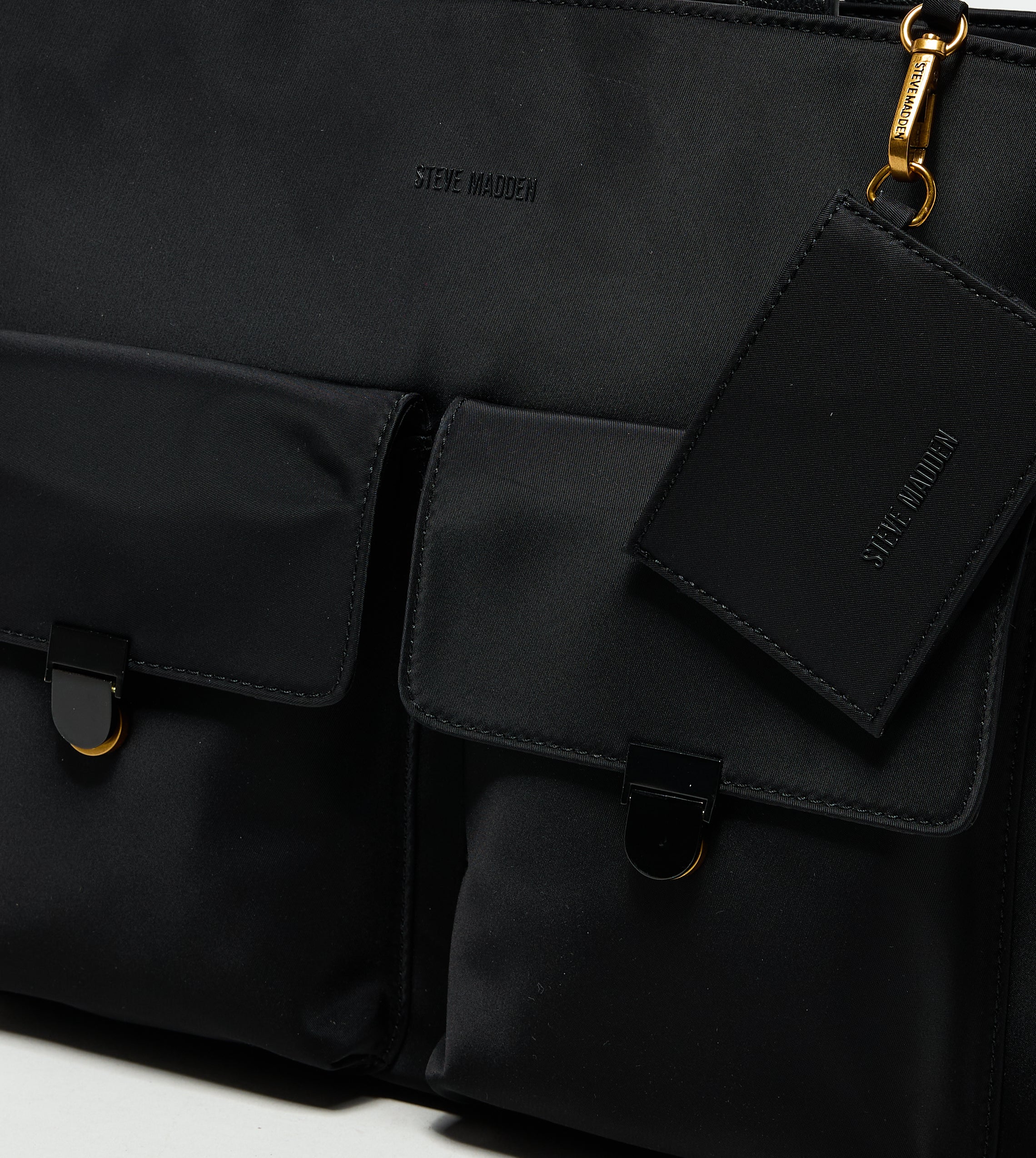 EVERYDAY MULTI POCKET BLACK TOTE BAG