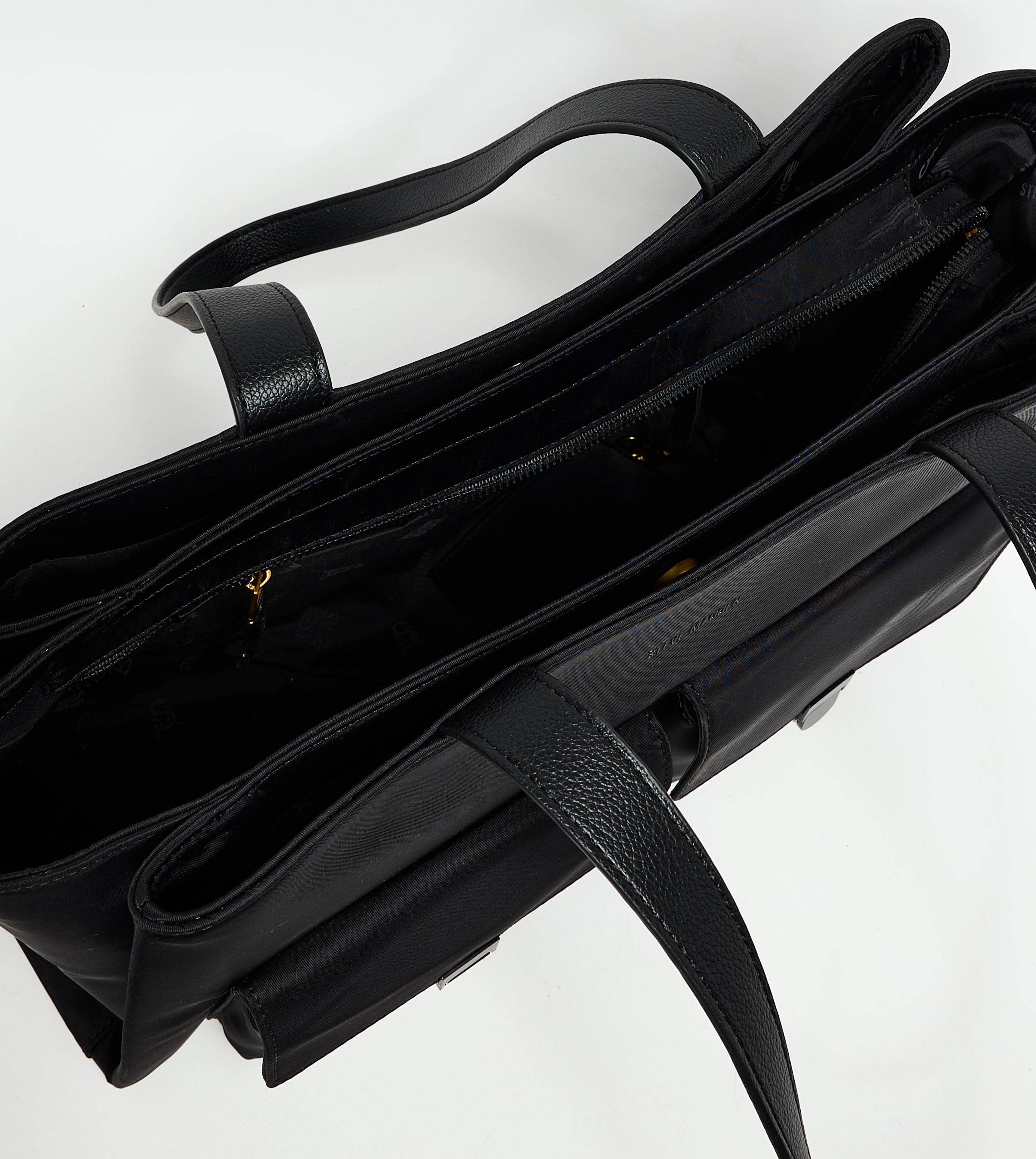 EVERYDAY MULTI POCKET BLACK TOTE BAG