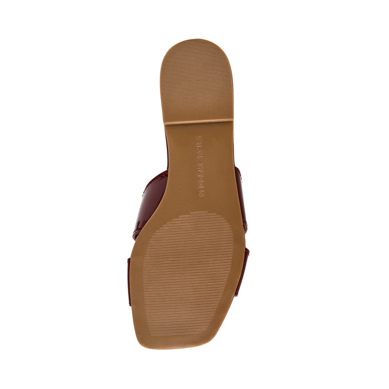 Steve Madden Alley. Ave Women's Wine Flat Sandals - outsole view