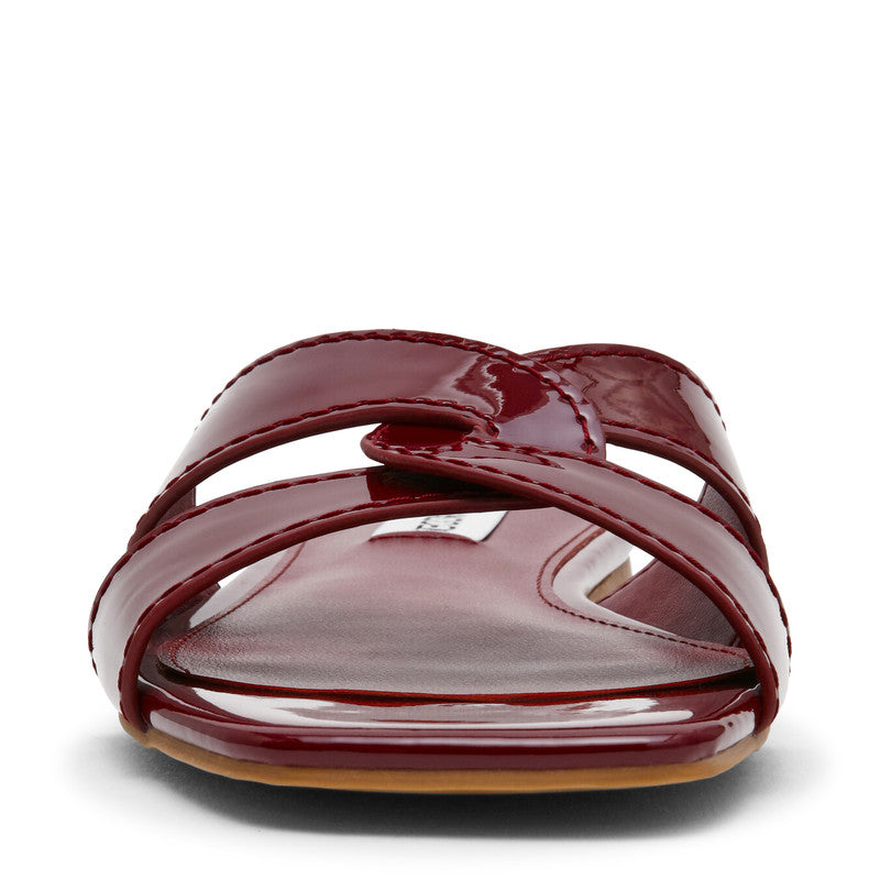 Steve Madden Alley. Ave Women's Wine Flat Sandals - front view