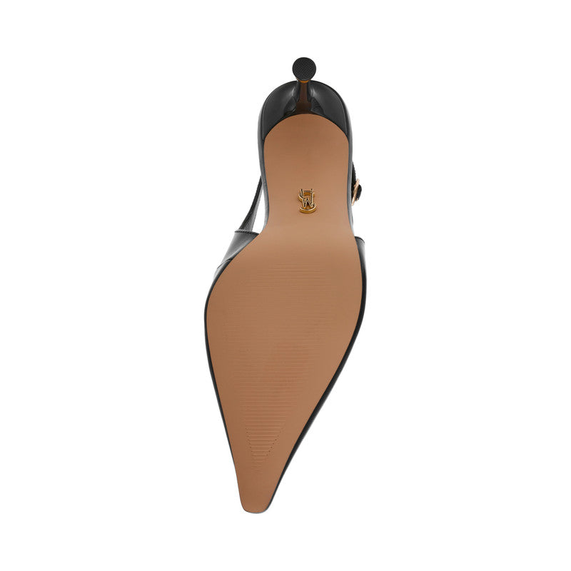 Steve Madden Archway Women's Black Leather Pumps - outsole view