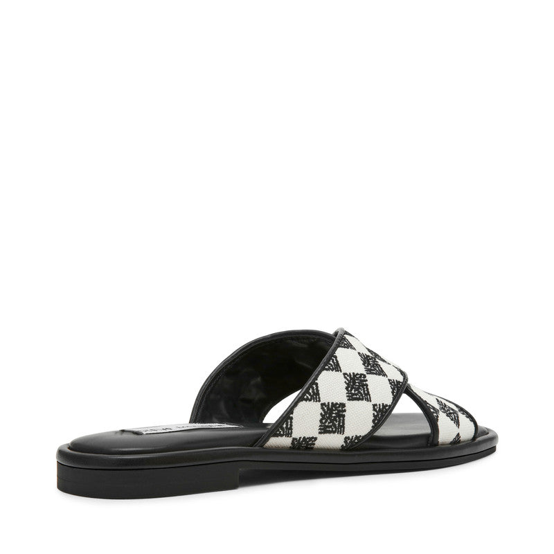 Steve Madden Arrows Women's Black Flat Sandals - side profile - view 2