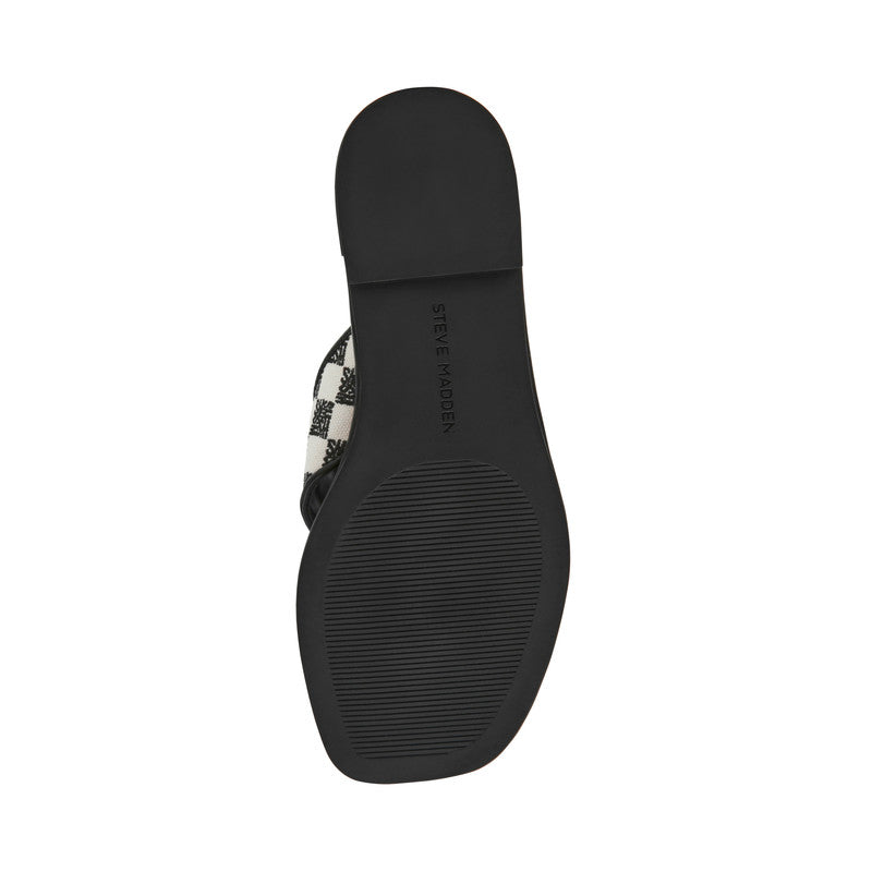 Steve Madden Arrows Women's Black Flat Sandals - outsole view