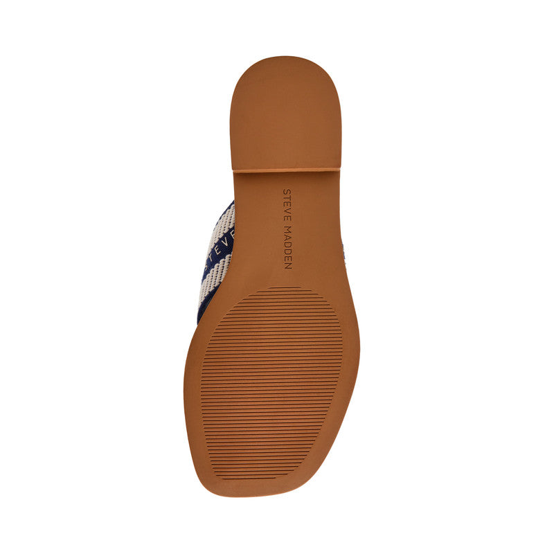 Arrows Navy Blue Women's Flat-Evening Sandals - view 4