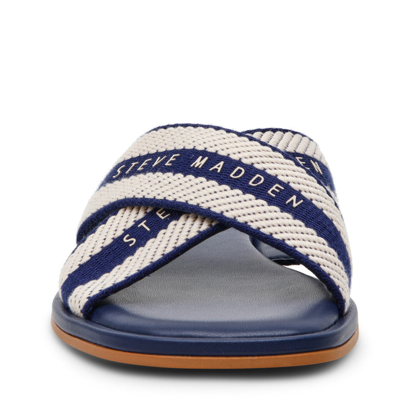Arrows Navy Blue Women's Flat-Evening Sandals - view 5