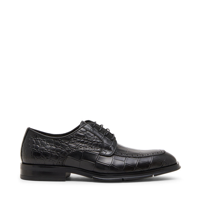 Steve Madden Ashtyn Men's Black Lace-Up Shoes - outer side profile - view 3