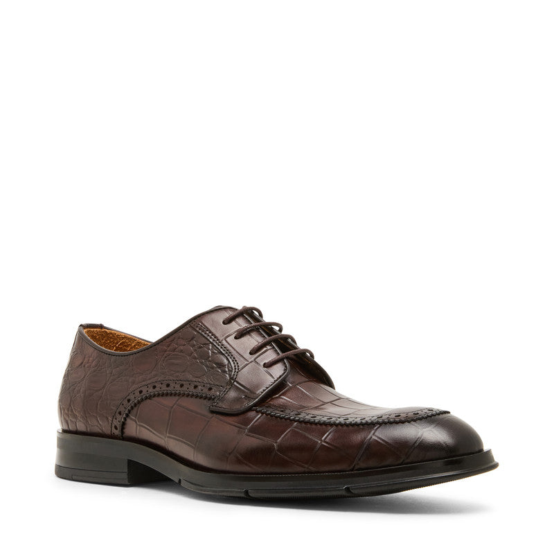 Steve Madden Ashtyn Men's Brown Lace-Up Shoes - front three-quarter view