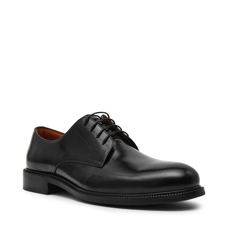 Steve Madden Asotin Men's Black Lace-Up Shoes - front three-quarter view