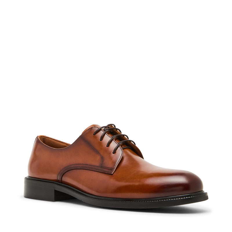 Steve Madden Asotin Men's Tan Lace-Up Shoes - front three-quarter view