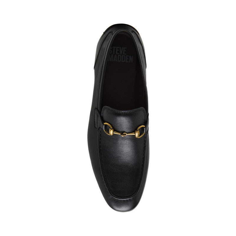 Steve Madden Banderas Men's Black Loafers - top view