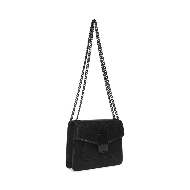 Steve Madden Bartie-b Women's Black & Gold Crossbody Bag - three-quarter view