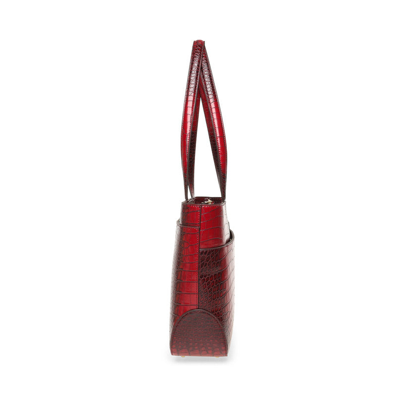 Steve Madden Bavantic Women's Wine Tote Bag - side profile - view 5