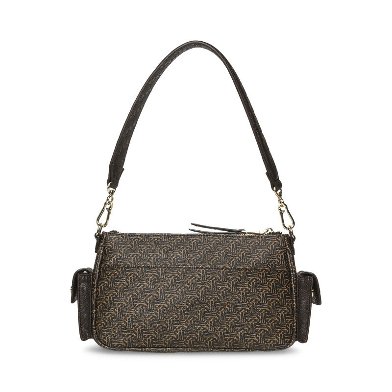 Steve Madden Beddie Women's Brown & Gold Shoulder Bag - back view