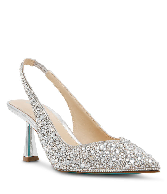 Sb-clark Women's Silver Heeled Sandals 751-SILVER - view 2
