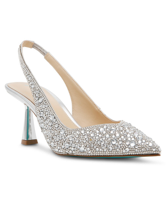 Sb-clark Women's Silver Heeled Sandals 751-SILVER