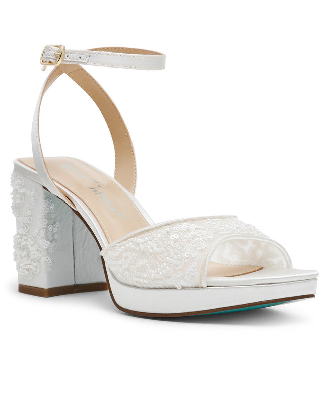 SB-Junie Women's Ivory Heeled Sandals