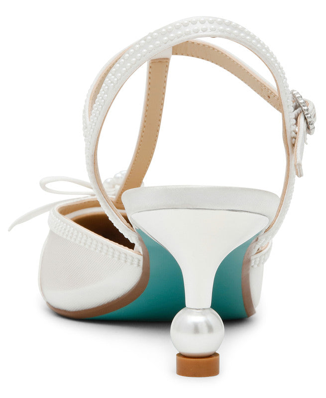 Steve Madden Leoo Women's Ivory Heels - rear view