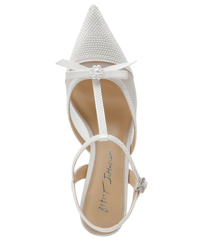 Steve Madden Leoo Women's Ivory Heels - top view