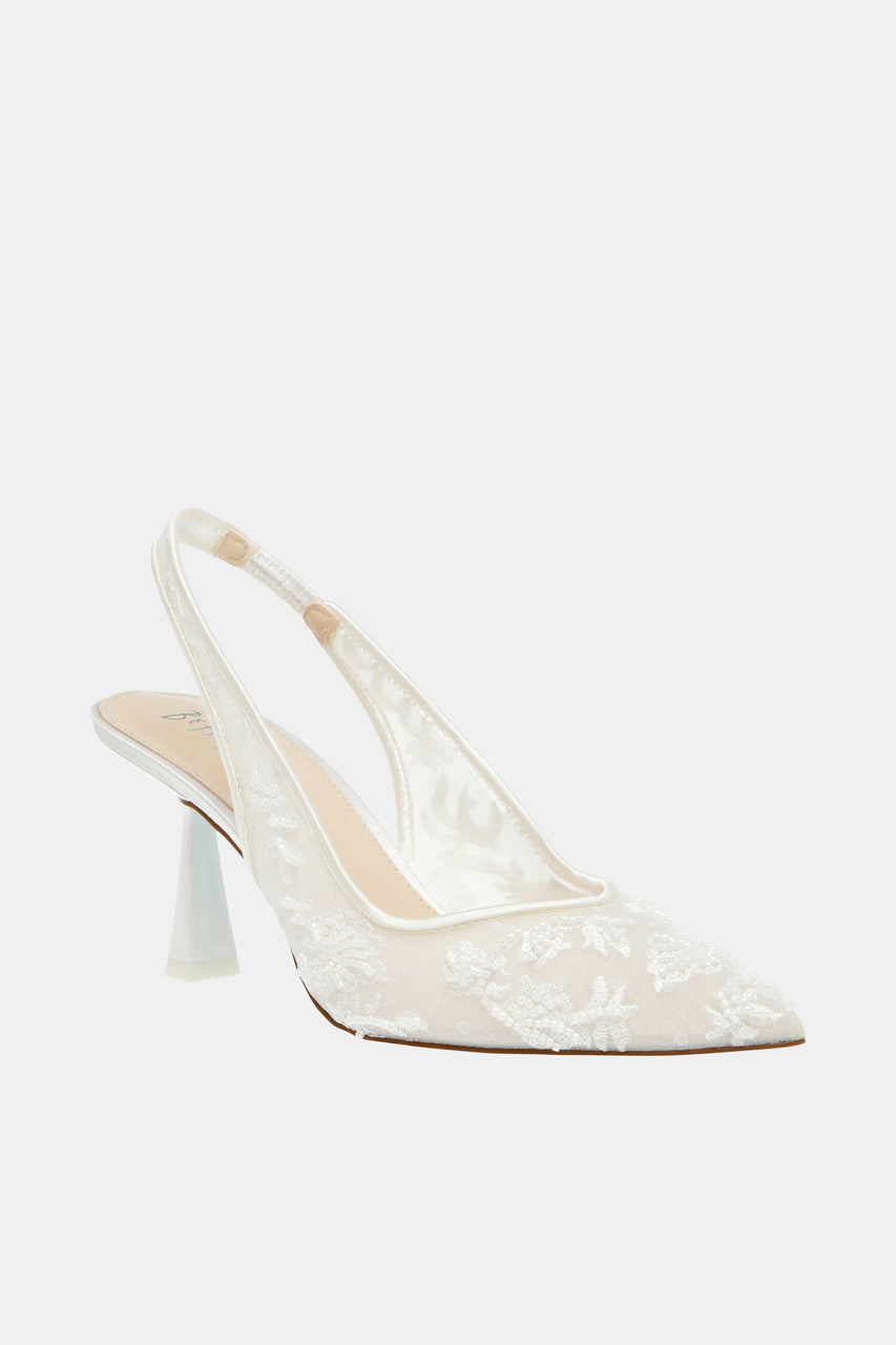 Steve Madden Sb-nikki Women's Ivory Pumps - front three-quarter view