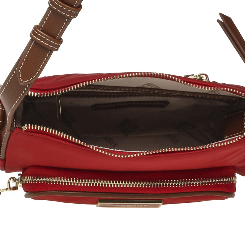 Steve Madden Bjordi-n Women's Red Shoulder Bag - open interior view