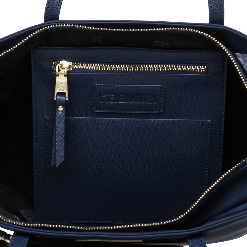 Bjude Navy Blue Women's Satchel - view 3