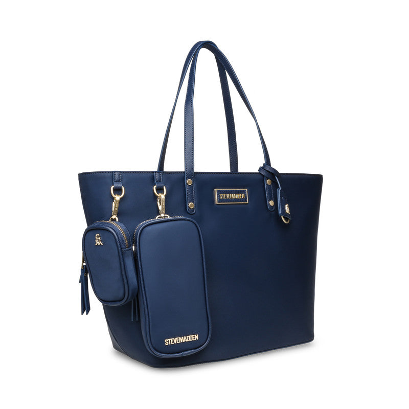Bjude Navy Blue Women's Satchel - view 4