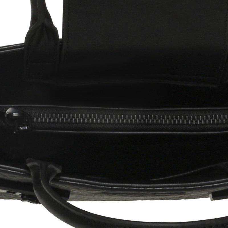 Steve Madden Blindiem Women's Black Tote Bag - open interior view