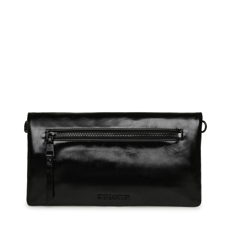 Steve Madden Bluckie women's black shoulder bag, side view