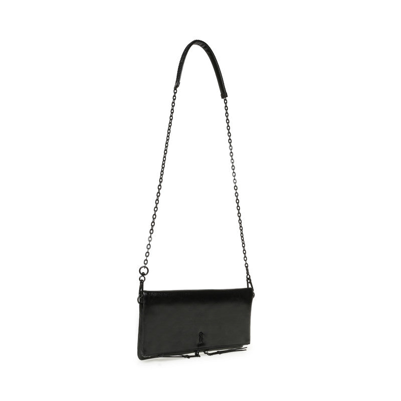 Steve Madden Bluckie women's black shoulder bag, interior view
