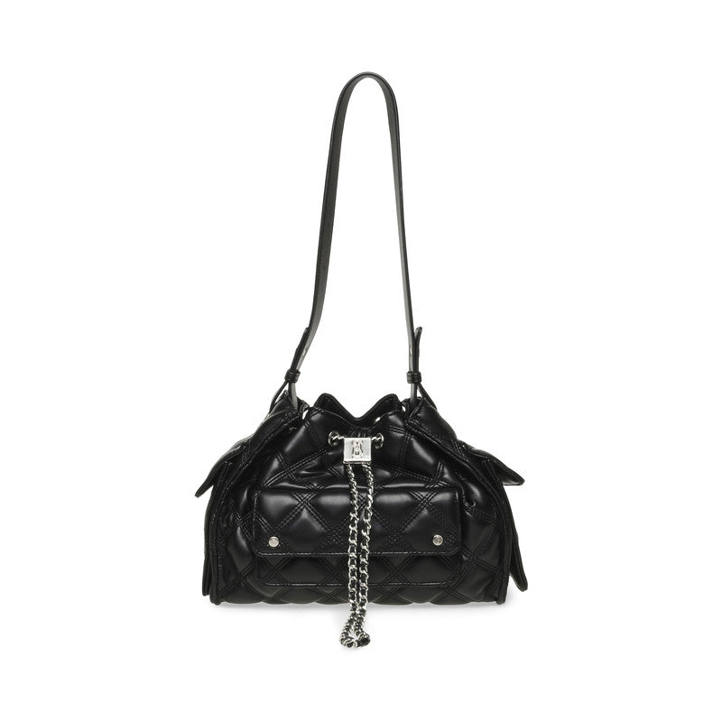 Steve Madden Bmicki Women's Black & Nickel Hobo Bag - front view