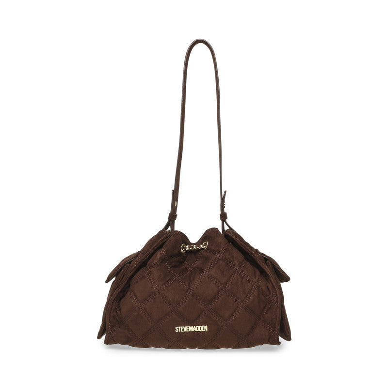 Steve Madden Bmicki Women's Chocolate & Gold Hobo Bag - back view