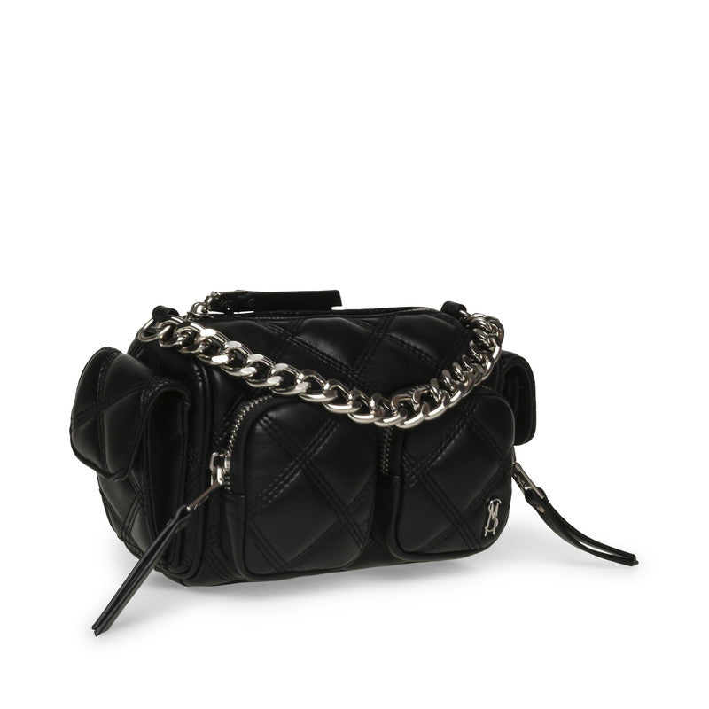 Steve Madden Bminny Women's Black & Nickel Mini Bag - three-quarter view