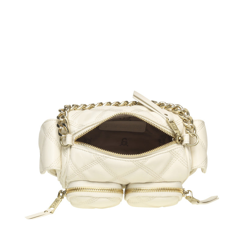 Steve Madden Bminny Women's Cream Mini Bag - open interior view