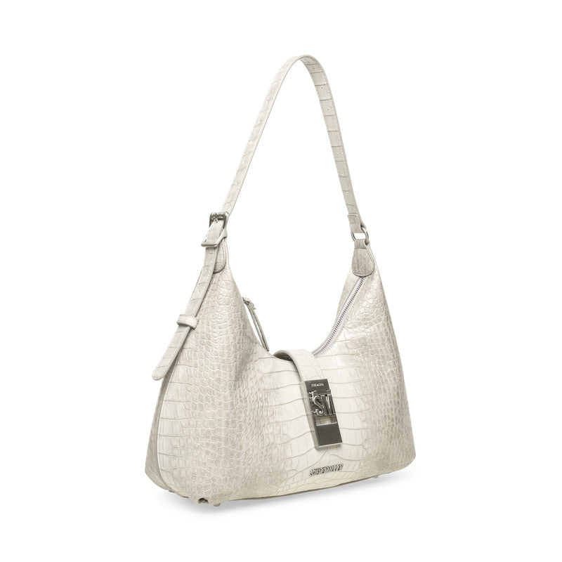 Steve Madden Bovie-c Women's Grey & Silver Hobo Bag - three-quarter view