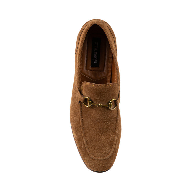 Steve Madden Braave Men's Tobacco Loafers - top view