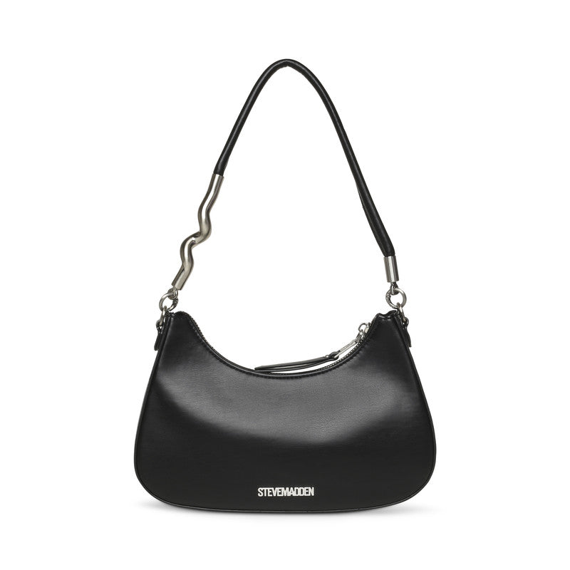 Steve Madden Braz Women's Black & Silver Shoulder Bag - back view