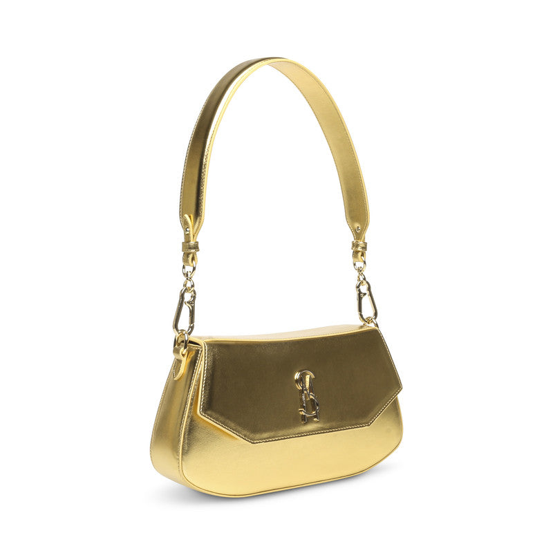 Steve Madden Bstash Women's Gold Shoulder Bag - three-quarter view