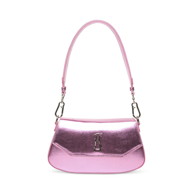Steve Madden Bstash Women's Pink & Silver Shoulder Bag - front view
