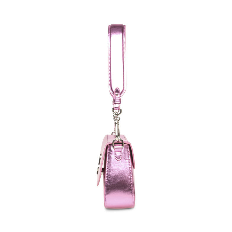 Steve Madden Bstash Women's Pink & Silver Shoulder Bag - three-quarter view