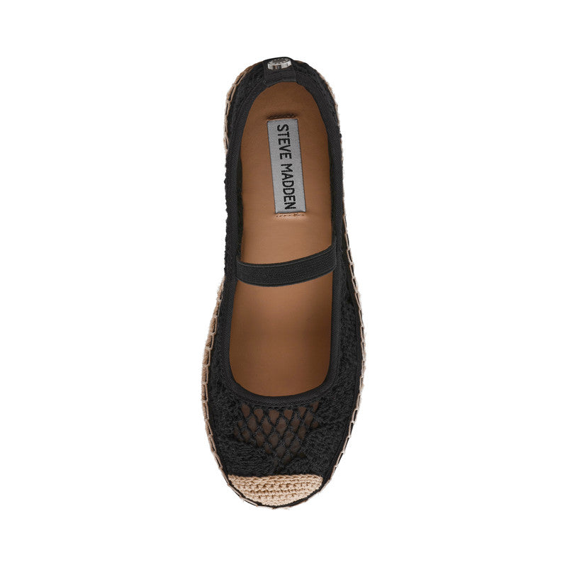 Steve Madden Candi women's black flat sandals, sole view