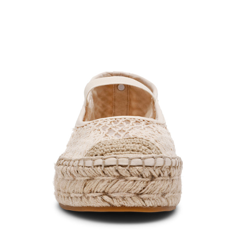 Steve Madden Candi women's light brown flat sandals, angled view