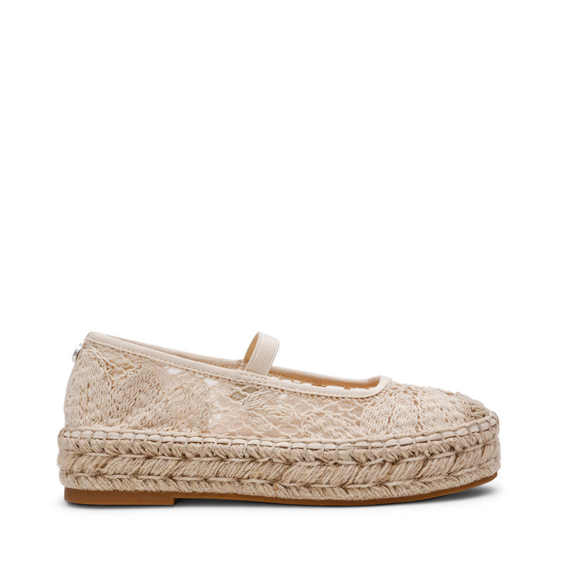 Steve Madden Candi women's light brown flat sandals, back view