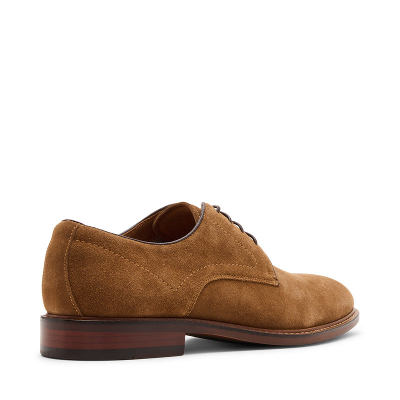 Steve Madden Casmir Men's Tan Suede Lace-Up Shoes - rear three-quarter view