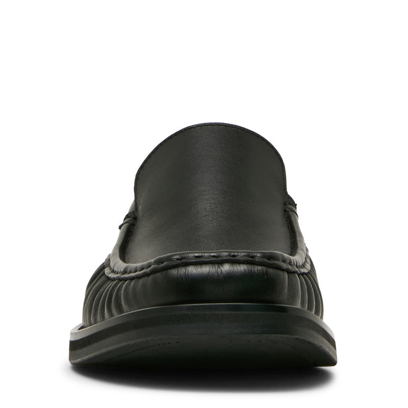Steve Madden Chester Men's Black Loafers - front view