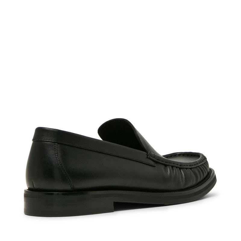 Steve Madden Chester Men's Black Loafers - rear three-quarter view
