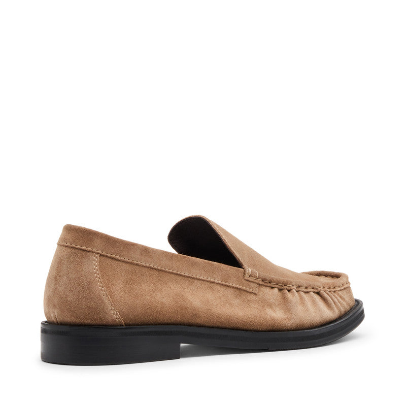 Steve Madden Chester Men's Taupe Loafers - rear three-quarter view